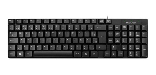 TECLADO COM FIO COMPACT USB 120CM PRETO