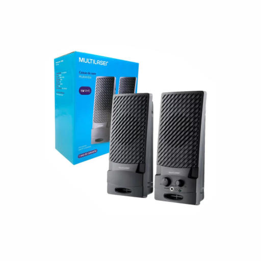 CAIXA DE SOM 2.0 1W RMS PRETO USB